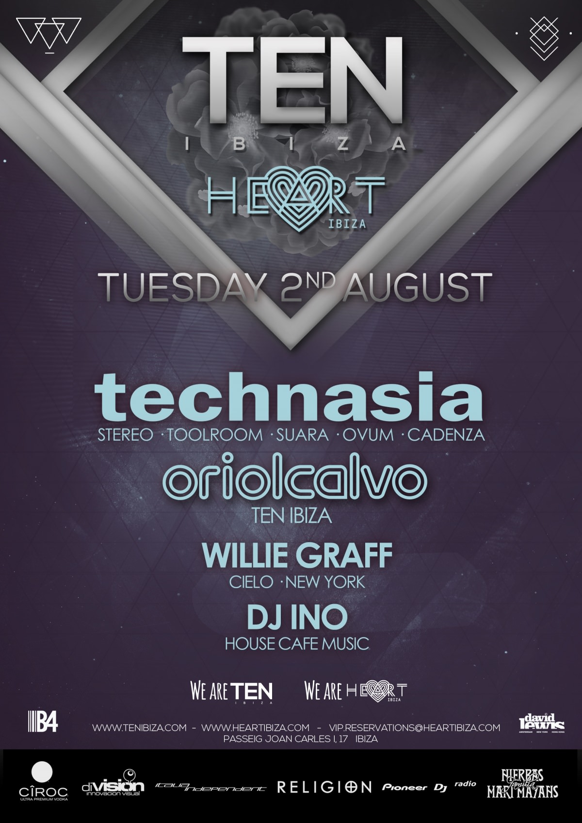 TEN IBIZA VUELVE EL PRÓXIMO MARTES 2 DE AGOSTO A SU SEGUNDA CASA DE VERANO EN LA ISLA: HEART IBIZA 